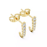 Заредете изображението в галерията: Serene – обеци,висящи с диаманти от 14К жълто злато