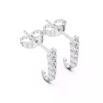 Заредете изображението в галерията: Serene – обеци,висящи с диаманти от 14К бяло злато