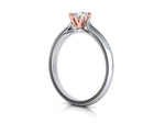 Заредете изображението в галерията: Teneritas - Годежен пръстен с диамант 0.30 ct в комбинация злато