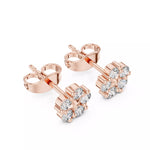 Заредете изображението в галерията: Stellara – обеци с диаманти от 14К розово злато