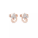 Заредете изображението в галерията: Triluna – обеци с диаманти от 14К розово злато