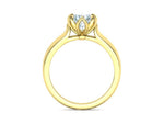 Заредете изображението в галерията: Tulira – годежен пръстен с кръгъл диамант 1.30 ct в 14К жълто злато