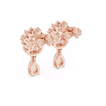 Заредете изображението в галерията: Virelia – обеци, висящи с диаманти от 14К розово злато