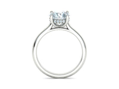 Altaris – годежен пръстен с централен диамант 2 ct и елегантна  линия в 14К бяло злато