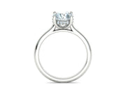 Altaris – годежен пръстен с централен диамант 2 ct и елегантна  линия в 14К бяло злато