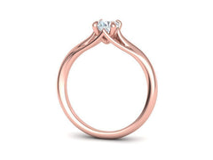 Arcus – годежен пръстен солитер с кръгъл диамант 0.50 ct в 14K розово злато
