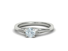 Arcus – годежен пръстен солитер с кръгъл диамант 0.50 ct в 14K бяло злато