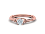 Arcus – годежен пръстен солитер с кръгъл диамант 0.50 ct в 14K розово злато