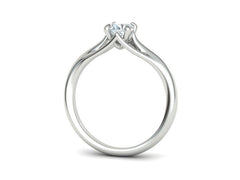 Arcus – годежен пръстен солитер с кръгъл диамант 0.50 ct в 14K бяло злато