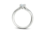 Заредете изображението в галерията: Arcus – годежен пръстен солитер с кръгъл диамант 0.50 ct в 14K бяло злато
