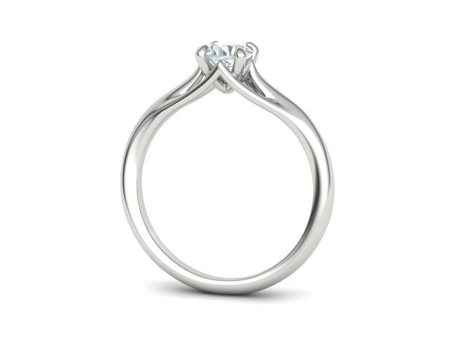 Arcus – годежен пръстен солитер с кръгъл диамант 0.50 ct в 14K бяло злато