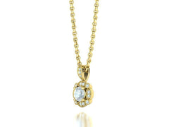 Norélia – комплект висулка и обеци с 1.76 ct. диаманти от 14К жълто злато