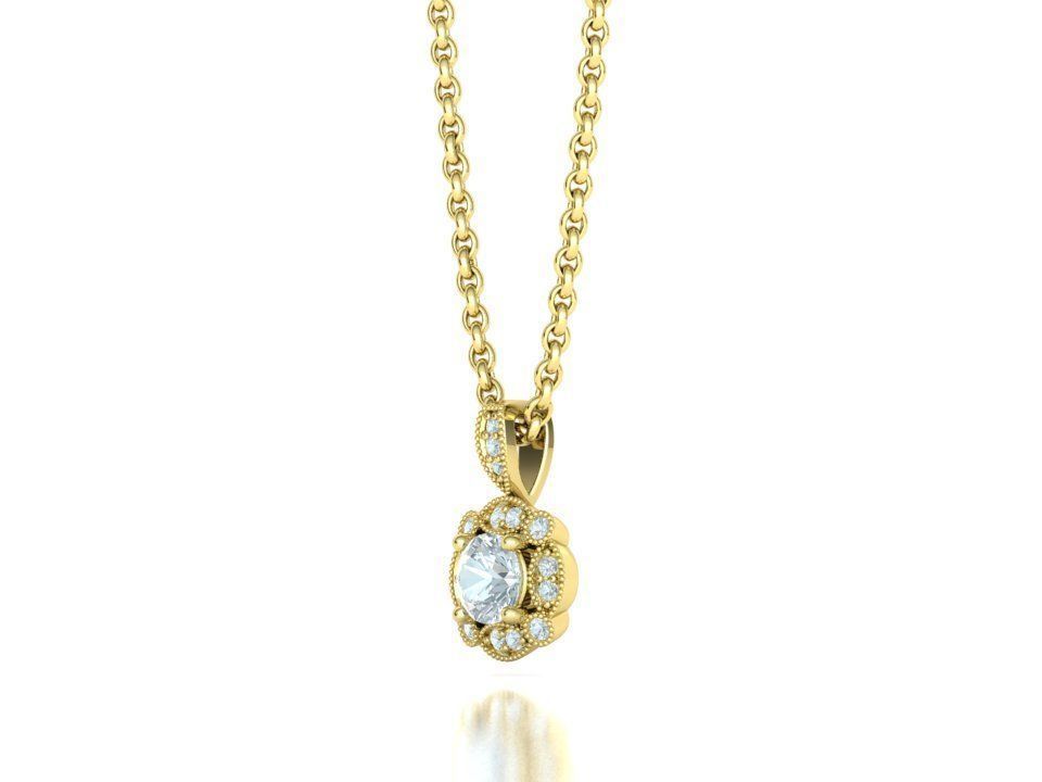 Norélia – комплект висулка и обеци с 1.76 ct. диаманти от 14К жълто злато