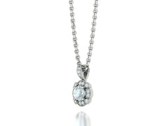 Norélia – комплект висулка и обеци с 1.76 ct. диаманти от 14К бяло злато