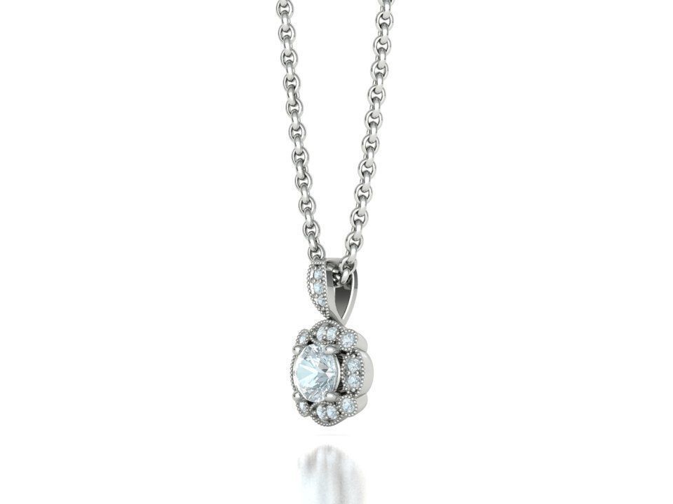 Norélia – комплект висулка и обеци с 1.76 ct. диаманти от 14К бяло злато
