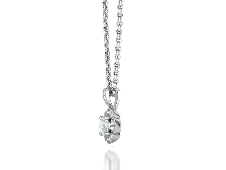 Norélia – комплект висулка и обеци с 1.76 ct. диаманти от 14К бяло злато