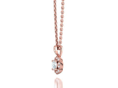 Norélia – комплект висулка и обеци с 1.76 ct. диаманти от 14К розово злато