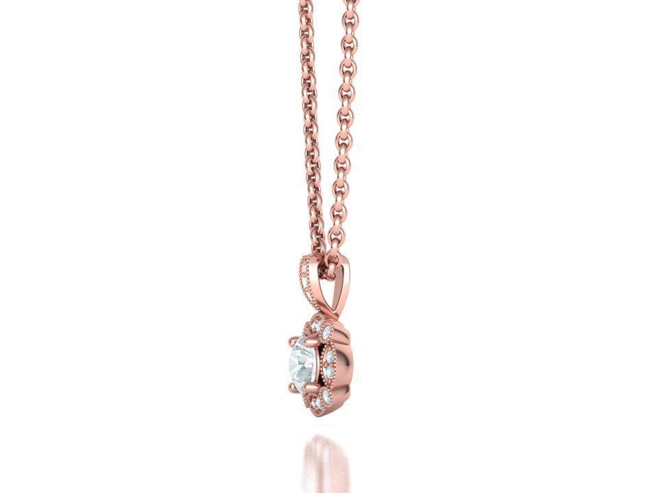 Norélia – комплект висулка и обеци с 1.76 ct. диаманти от 14К розово злато