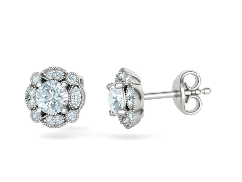 Norélia – комплект висулка и обеци с 1.76 ct. диаманти от 14К бяло злато