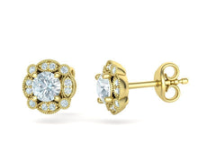 Norélia – комплект висулка и обеци с 1.76 ct. диаманти от 14К жълто злато