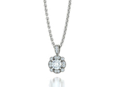 Norélia – комплект висулка и обеци с 1.76 ct. диаманти от 14К бяло злато
