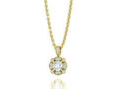 Norélia – комплект висулка и обеци с 1.76 ct. диаманти от 14К жълто злато