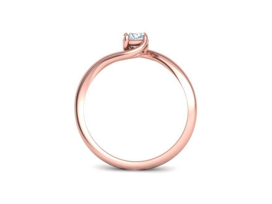 Aurea Sol – годежен пръстен солитер с диамант в 14K розово злато