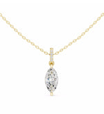 Заредете изображението в галерията: Aveline висулка с Marquise диамант 1.5 карата от 14К жълто злато
