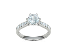Calisse Accent – годежен пръстен с диамант 1.30 ct в 14К бяло злато
