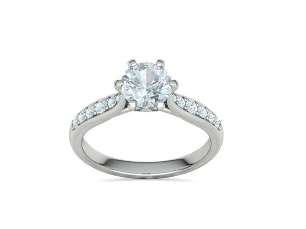 Calisse Accent – годежен пръстен с диамант 1.30 ct в 14К бяло злато