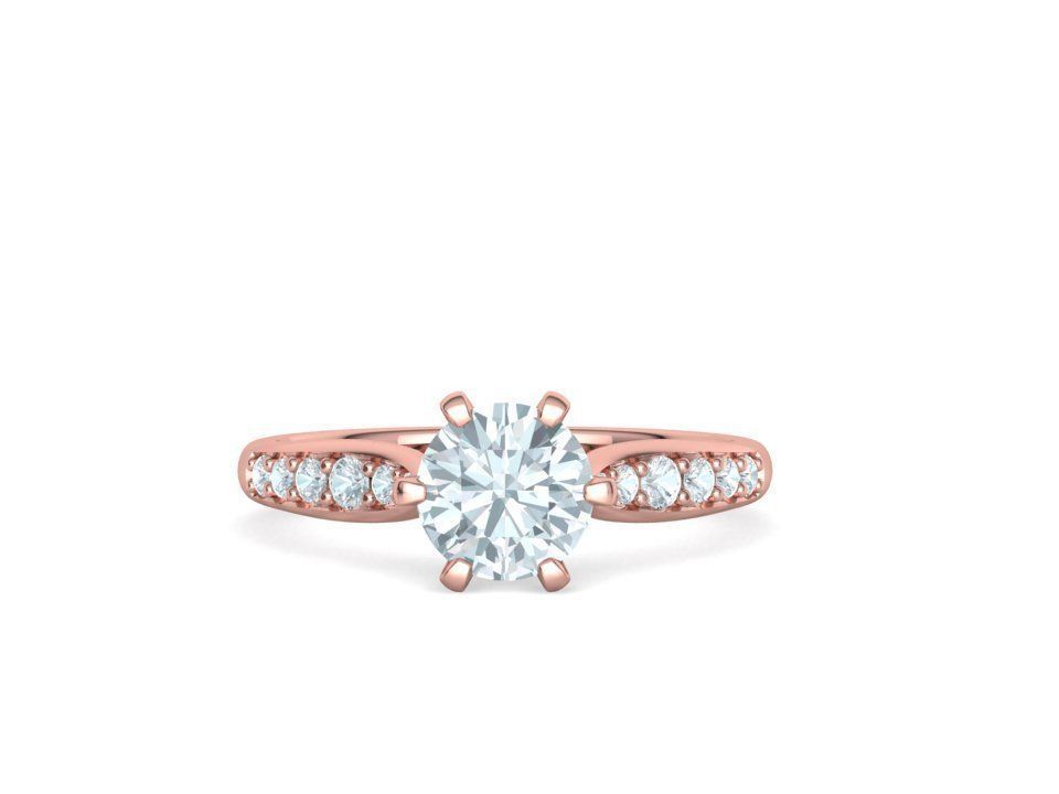 Calisse Accent – годежен пръстен с диамант 1.30 ct в 14К розово злато