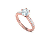 Calisse Accent – годежен пръстен с диамант 1.30 ct в 14К розово злато