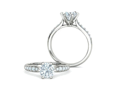 Calisse Accent – годежен пръстен с диамант 1.30 ct в 14К бяло злато