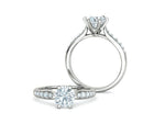 Заредете изображението в галерията: Calisse Accent – годежен пръстен с диамант 1.30 ct в 14К бяло злато
