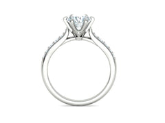 Calisse Accent – годежен пръстен с диамант 1.30 ct в 14К бяло злато