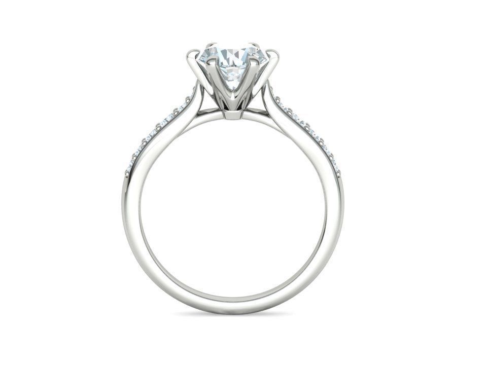 Calisse Accent – годежен пръстен с диамант 1.30 ct в 14К бяло злато