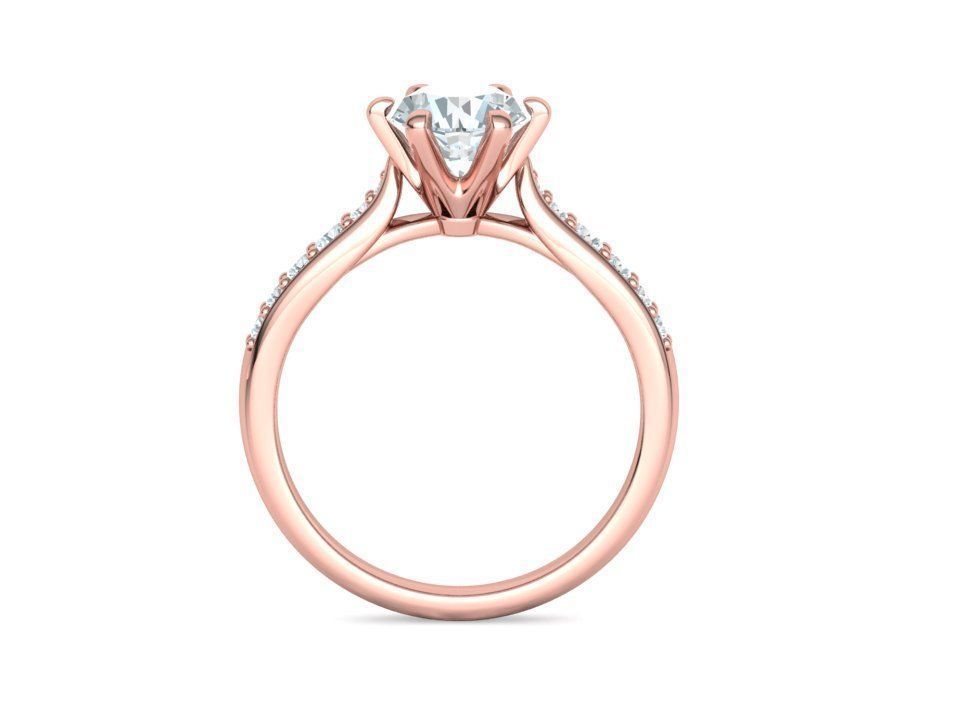Calisse Accent – годежен пръстен с диамант 1.30 ct в 14К розово злато
