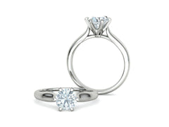 Calisse – годежен пръстен с кръгъл диамант 1.30 ct в 14К бяло злато