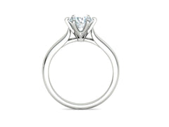 Calisse – годежен пръстен с кръгъл диамант 1.30 ct в 14К бяло злато