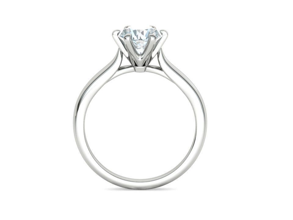 Calisse – годежен пръстен с кръгъл диамант 1.30 ct в 14К бяло злато