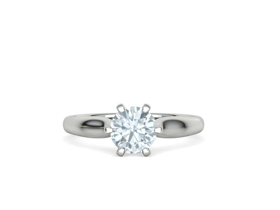 Calisse – годежен пръстен с кръгъл диамант 1.30 ct в 14К бяло злато