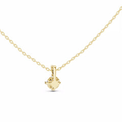 Claris висулка с 0.50 ct Cushion диамант от 14K жълто злато