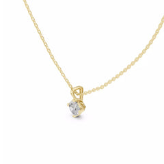 Claris висулка с 0.50 ct Cushion диамант от 14K жълто злато