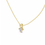 Заредете изображението в галерията: Claris висулка с 0.50 ct Cushion диамант от 14K жълто злато
