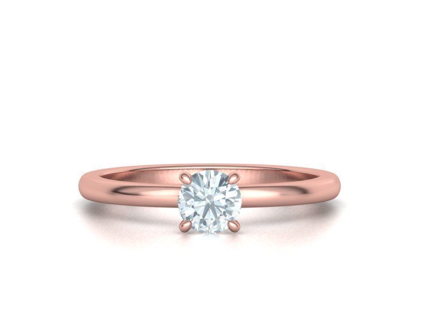 Clarus – годежен пръстен солитер с диамант 0.50 ct в 14K розово злато