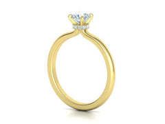 Clarus – годежен пръстен солитер с диамант 0.50 ct в 14K жълто злато