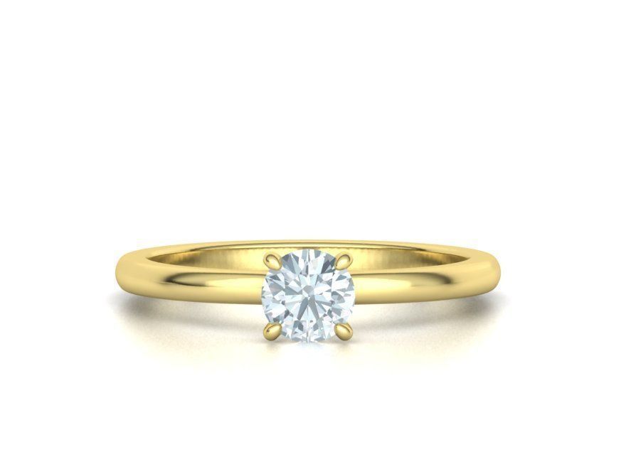 Clarus – годежен пръстен солитер с диамант 0.50 ct в 14K жълто злато