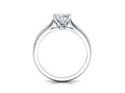 Duplexis – годежен пръстен солитер с диамант 0.50 ct. в 14K бяло злато