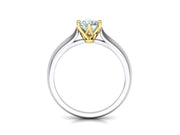 Duplexis – годежен пръстен солитер с диамант 0.50 ct. в 14K комбинация бяло и жълто злато