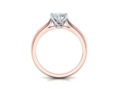 Duplexis – годежен пръстен солитер с диамант 0.50 ct. в 14K комбинация розово и бяло злато